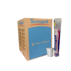 Copo Descartável 150ml Branco PS Termopot 2.500 unidades