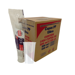 Copo 500ml Transparente PP Ultra 1.000 unidades