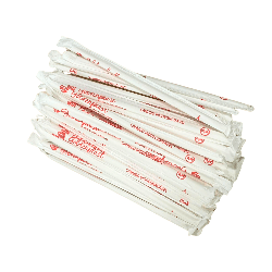 Canudo 6,3x220 mm Biodegradável Sachê Transparente Goldenplast 100 unidades Indicado para Sucos e Refrigerantes