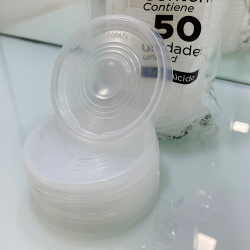 Tampa Descartável TC200 Translúcida para Copos 150/180/200/250ml e pote gomado 110ml Copaza com 3.000 unidades