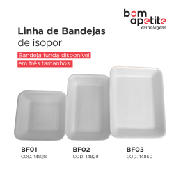 Bandeja de Isopor Funda BF02 Bom Apetite 400 unidades