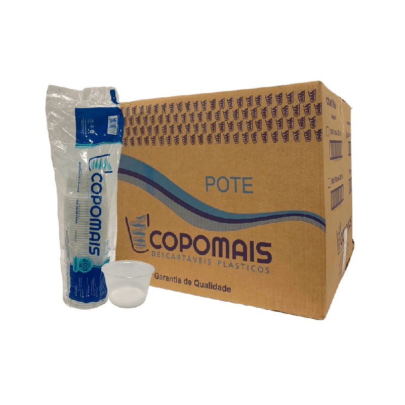 Pote 200ml Transparente PS Copomais 1.000 unidades
