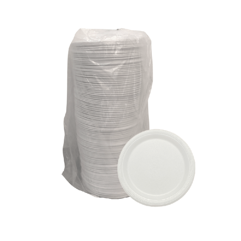 Prato de Isopor Raso 23cm Ultra 400 unidades