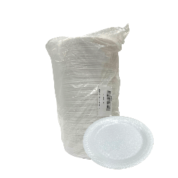 Prato de Isopor Raso 21cm para Refeição Ultra 400 unidades