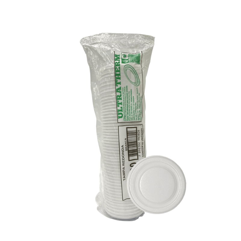 Tampa para Potes de isopor 200/300ml Ultratherm com 400 unidades