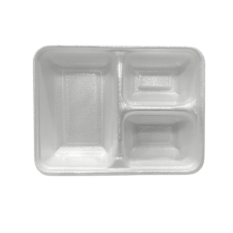 Marmitex de Isopor Com 3 Divisórias 900ml Sem Tampa Ultratherm 50 unidades