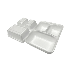 Marmitex de Isopor Com 3 Divisórias 900ml Sem Tampa Ultratherm 50 unidades