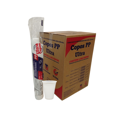 Copo 200ml Branco PP Ultra 2.500 unidades