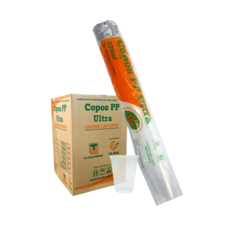 Copo 200ml Transparente PP Ultra 2.500 unidades