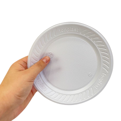 Prato Raso 18cm Branco para Sobremesa Fonplast 5.00 unidades