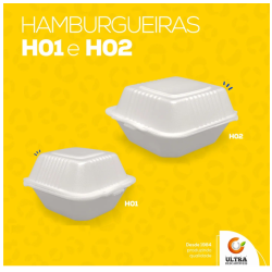Hamburgueira de Isopor H01 Ultra 400 unidades