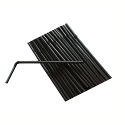 Canudo 6x190 mm Flexível Biodegradável Preto Bicão 100 unidades