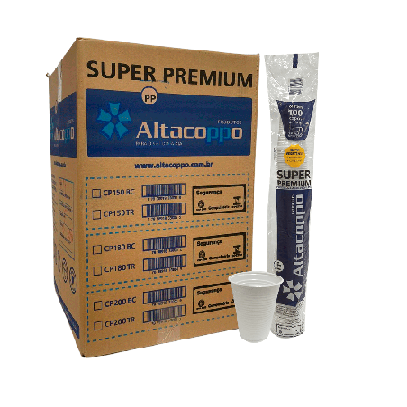 Copo 200ml Branco PP Altacoppo 2.500 unidades