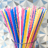 Canudo Colorido 4,5x 245 mm Sachê Biodegradável Bicão 400 unidades Indicado para Vitaminas