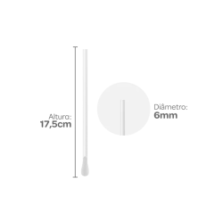 Canudo 6x175 mm Mexedor Biodegradável Sachê Transparente Strawplast 100 unidades