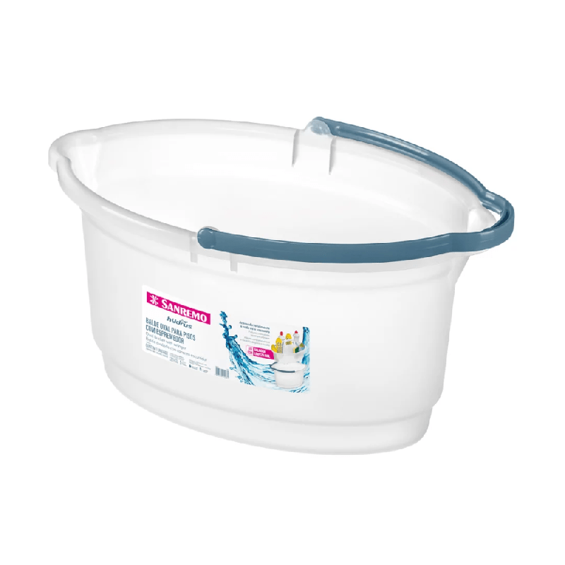 Balde Oval Translúcido 14 litros Sanremo 237