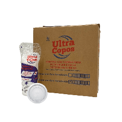 Tampa para Pote PS 200/250ml, Copos PP 400/500ml e Copo térmico 200/240/300/500ml com furo central Ultratherm com 1.000 unidades