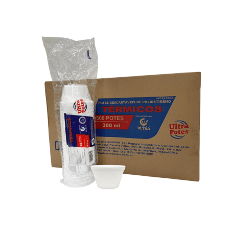 Pote de Isopor 300ml Térmico de Linha Replast Ultra 500 unidades