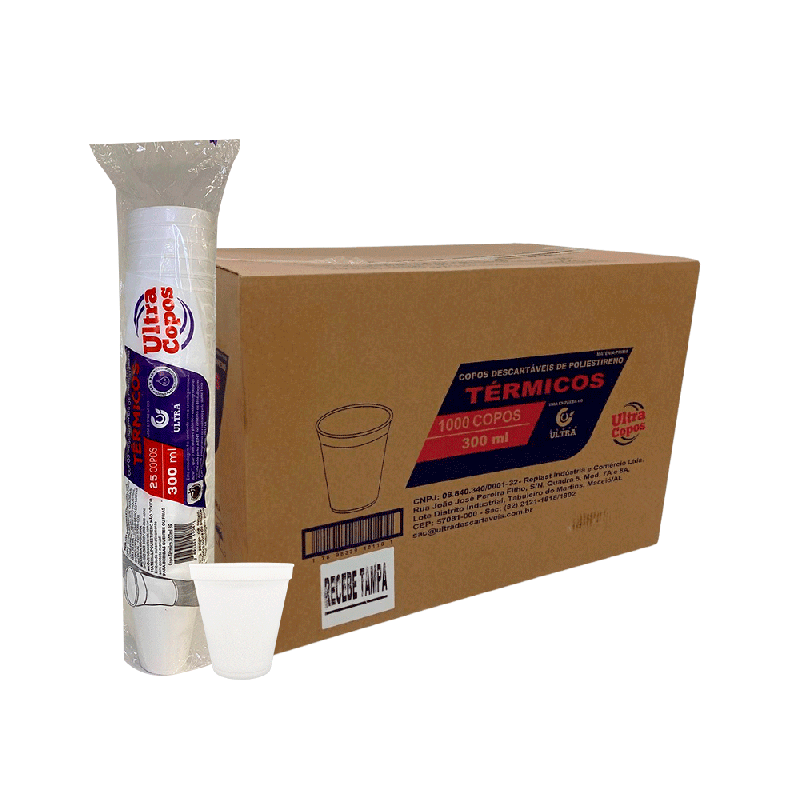 Copo de Isopor 300ml Térmico Linha Replast Ultra 1.000 unidades