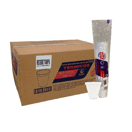 Copo de Isopor 200ml Térmico Replast Ultra 1.000 unidades