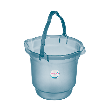 Balde com Alça Translúcido Azul Sanremo 15l
