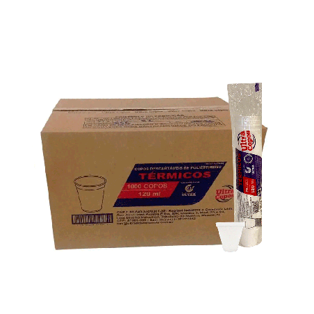 Copo de isopor 120ml Térmico Linha Replast Ultra 1.000 unidades