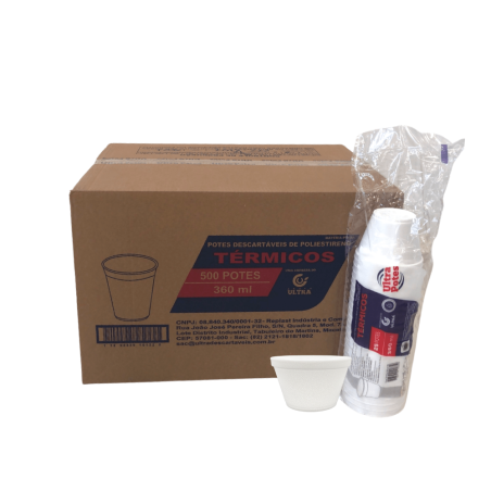Pote de Isopor 360ml Térmico Linha Replast Ultra 500 unidades