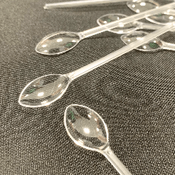 Mini Colher para Café 8cm Goldenplast Bio Cristal 200 unidades