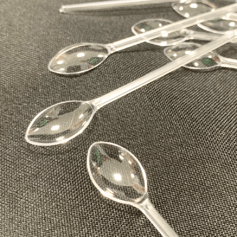 Mini Colher para Café 8cm Goldenplast Bio Cristal 200 unidades