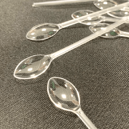 Mini Colher para Café 8cm Goldenplast Bio Cristal 200 unidades