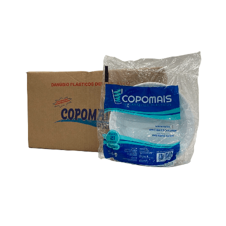 Prato Fundo 21cm Branco para Refeição Copomais PS 500 unidades