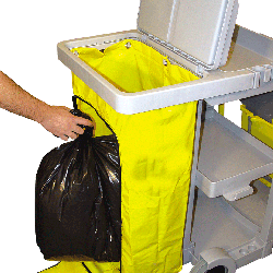 Carro Funcional Para Limpeza Cleaner com Bolsa Zíper