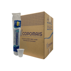 Copo Descartável 150ml Branco PS Copomais 2.500 unidades