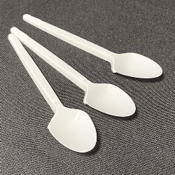 Colher 12,5cm Branca de Sobremesa Goldenplast - 20 pacotes com 50 unidades cada