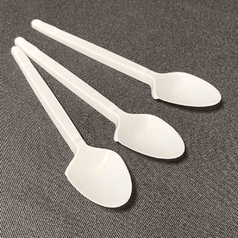 Colher 12,5cm Branca de Sobremesa Goldenplast - 20 pacotes com 50 unidades cada