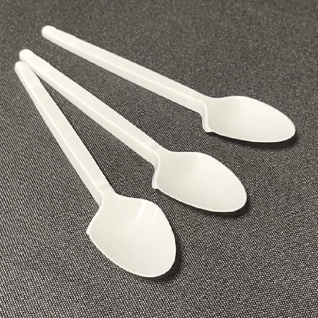 Colher 12,5cm Branca de Sobremesa Goldenplast - 20 pacotes com 50 unidades cada