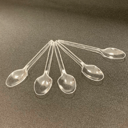 Colher Cristal 12,5 cm para Sobremesa Goldenplast - 20 pacotes com 50 unidades Cada