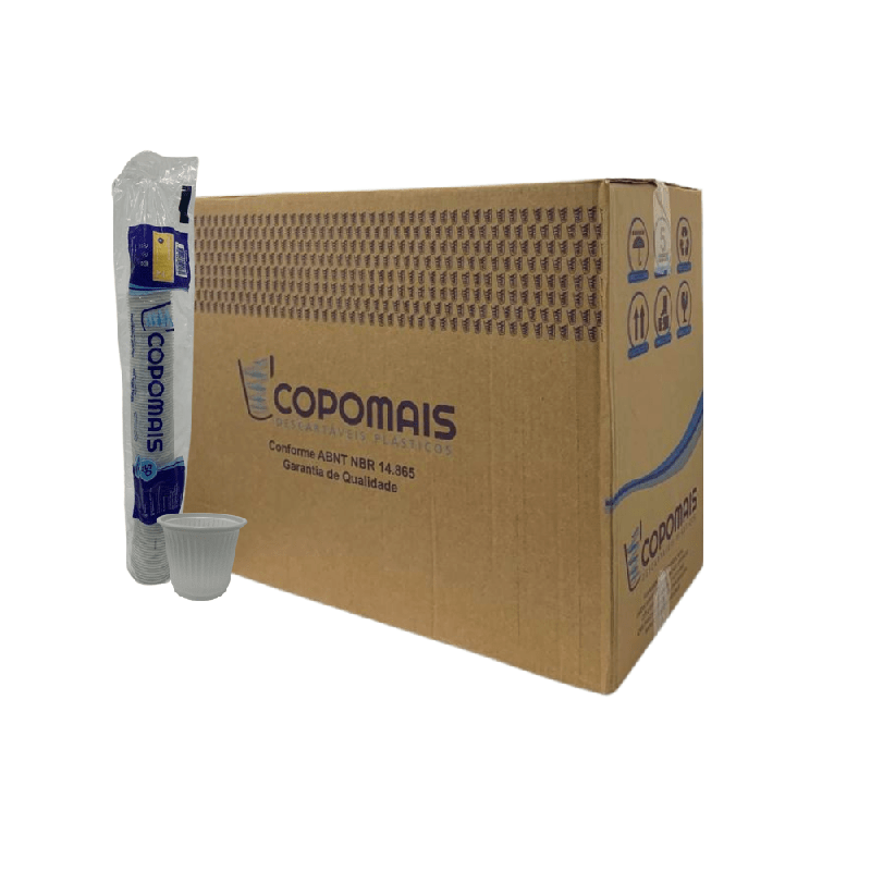 Copo 50ml Branco PP Copomais 5.000 unidades