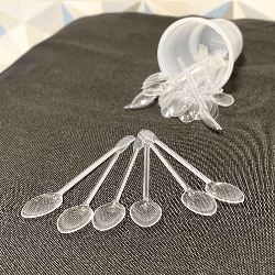 Mini Colher para Café 8,5cm Plastfood 10 pacotes com 200 colheres