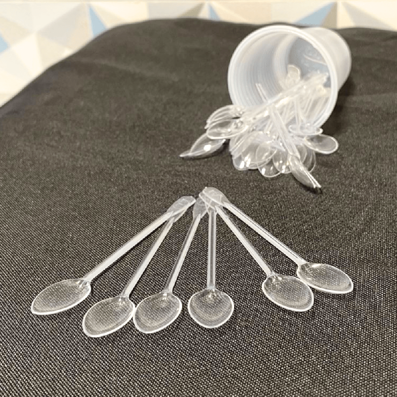 Mini Colher para Café 8,5cm Plastfood 10 pacotes com 200 colheres