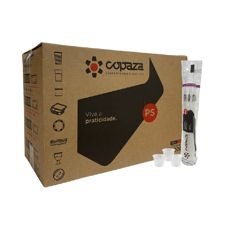 Copo 50ml Translúcido PS Copaza ABNT 5.000 unidades