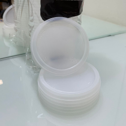 Tampa Descartável TP06 sem Furo Translúcida para Copo 100ml e Potes 75/100/120ml Copaza 3.000 unidades