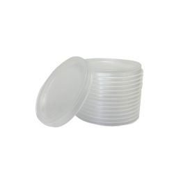 Tampa Descartável TP06 sem Furo Translúcida para Copo 100ml e Potes 75/100/120ml Copaza 3.000 unidades