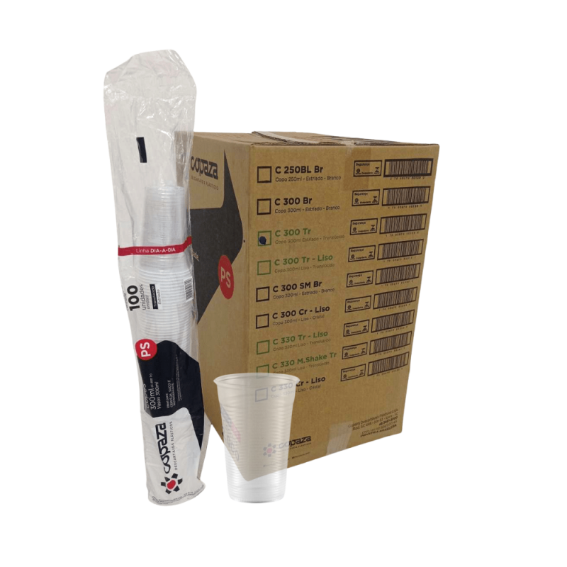 Copo 300ml Translúcido Copaza ABNT 2.000 unidades