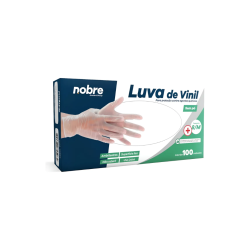 Luva Vinil M Sem Pó Nobre