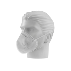 Máscara Descartável PFF2-S Sem Válvula Branco Super Safety