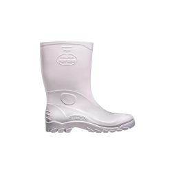 Bota de PVC Com Forro Branca Cano Médio 43 Calfor Stivatto Max