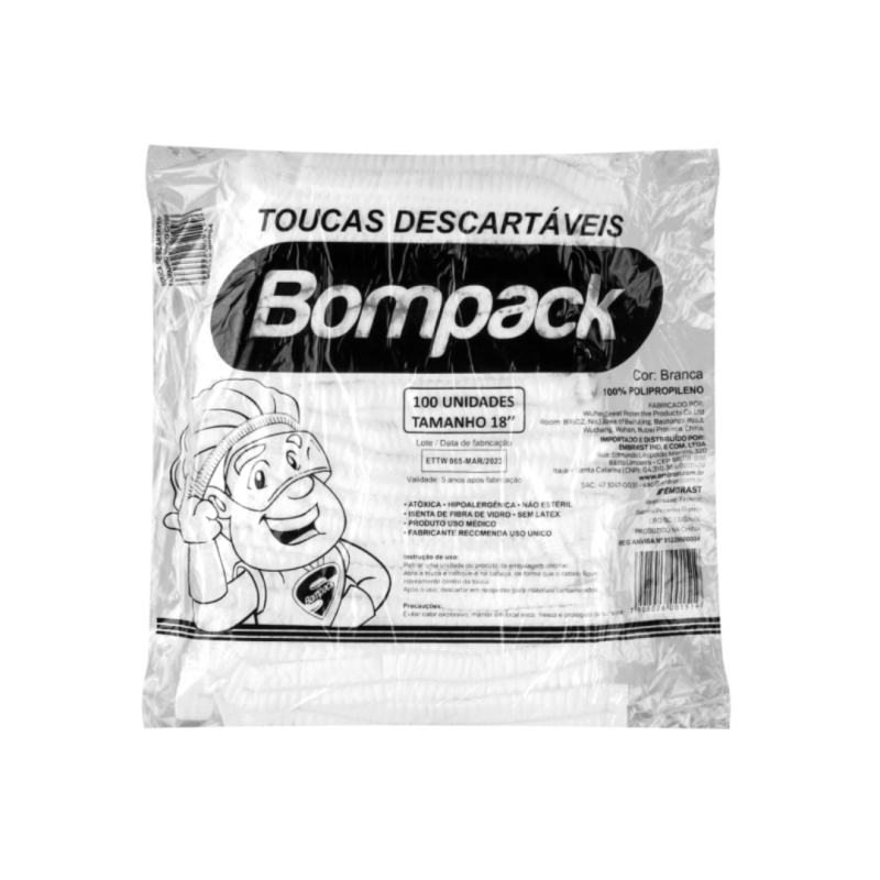 Touca Bompack TNT Branca Sanfonada