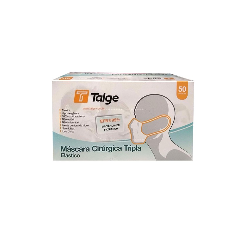 Máscara de TNT Tripla Com Tiras Talge