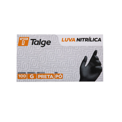 Luva Nitrilica G Talge sem pó Preta